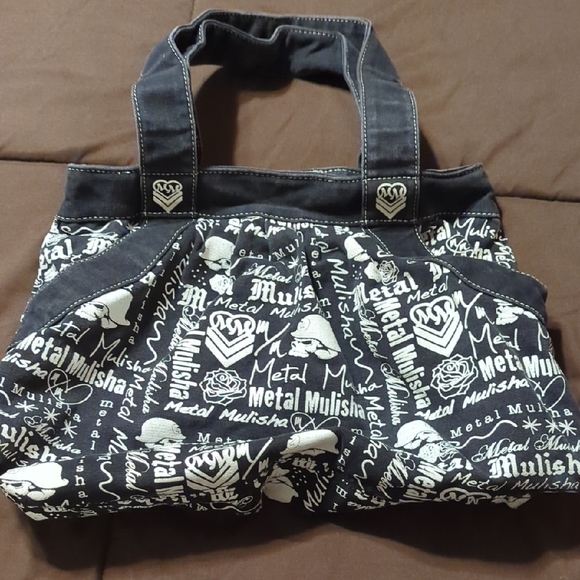 Metal Mulisha Handbags - Metal Mulisha Graphic Black and White Tote